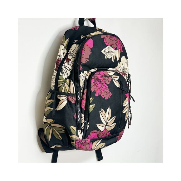 Billabong Backpack Floral Black Pink - Picture 3 of 9